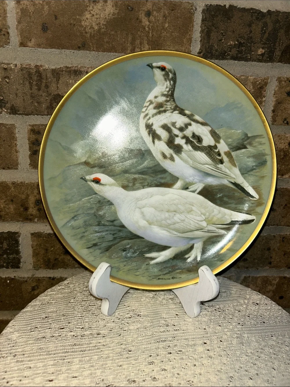1979 Franklin porcelain Gamebirds of the world By Basil Ede Ptarmigan